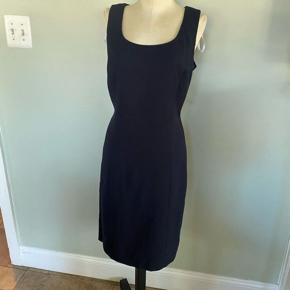 NWT Tahari Women's Navy Blue Midi Dress - Deep Blue - Picture 2 of 8